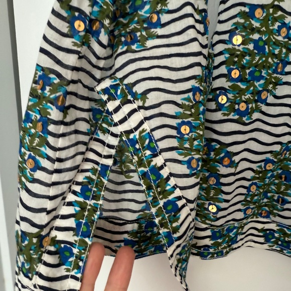 Tori Burch size 2 tunic with sequence detail - Picture 5 of 6